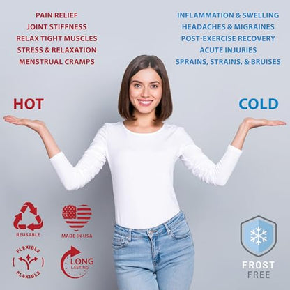 Reusable Hot & Cold Therapy Pack for Pain Relief & Injuries, Trisectional - size: Tri-Sectional - 11 x 15 Inch