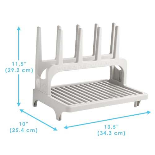 PopYum Gray Space Saving Drying Rack from 100% Recycled Bottles - color: Gray