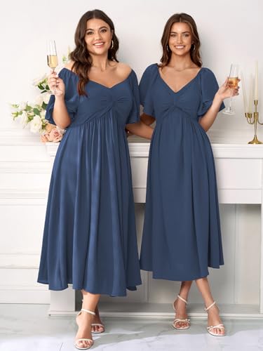 SCOMCHIC Women's Plus Size Cocktail Dress - color: Dusty Blue, size: 4X-Large Plus