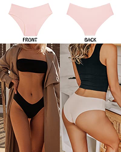 Women’s Seamless Underwear No Show Cheeky Hipster Bikini Panties 9 pack - color: Option E, size: Small