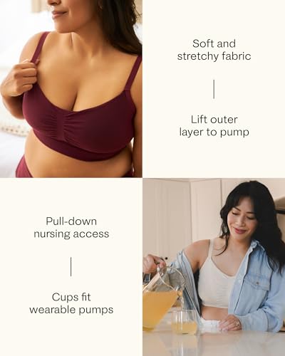 Kindred Bravely Sublime Hands Free Pumping Lounge & Sleep Bra, Nursing Bra - color: Black, size: Medium