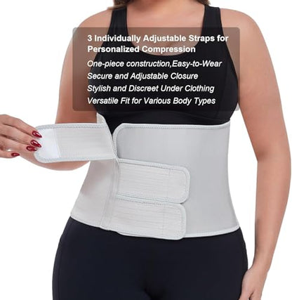 MAMODY Postpartum Recovery Belly Binder for C-Section & Natural Delivery - color: Gray