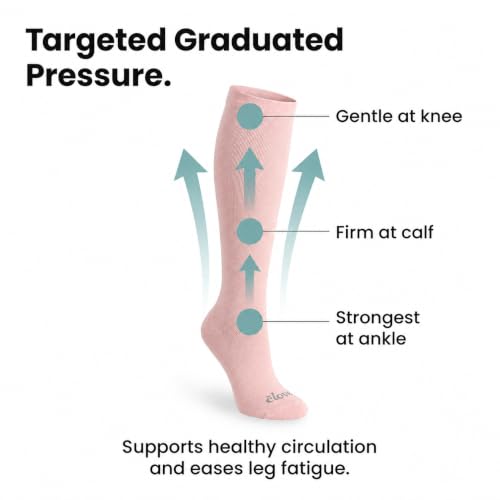 Clove Compression Socks for Women & Men, 20-30 mmHg - color: Just Pink, size: Small