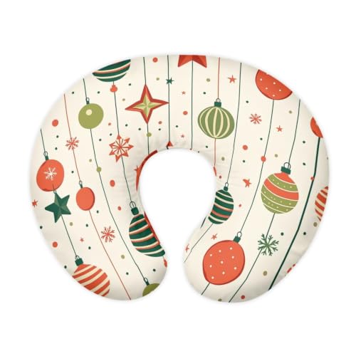 Christmas Ornaments Baby Nursing Pillow Cover for New Mon Newborn Neutral, Crescent-Shaped Breastfeeding Pillow Covers Breastfeeding Pillow Case Replacement - color: Christmas Ornaments, size: 1 pack