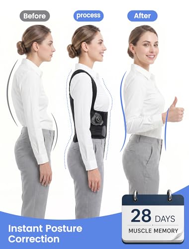 Back Brace Posture Corrector Adjustment: 97.8% Pain Relief, 8H Work-tested - size: Small