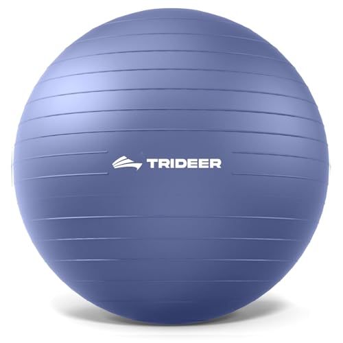 Trideer Yoga Ball for Exercise, Pregnancy, Active Sitting, 55/65/75cm - color: Midnight Blue, size: L(23-26ines/58-65cm)