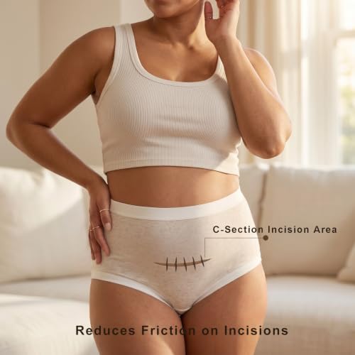 Women's Cotton Maternity Underwear Breathable Postpartum Panties - size: X-Large