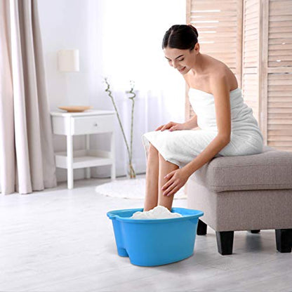 Mantello Foot Bath, Extra Large, Foot Soaking Tub - Pedicure Bowl - Foot Soak Tub (Blue) - color: Blue