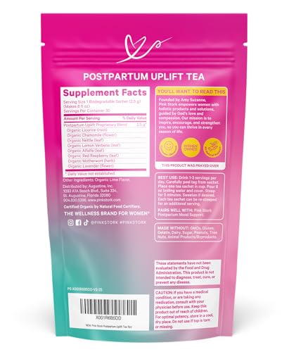 Pink Stork Postpartum Uplift® Mood Support Tea for Women