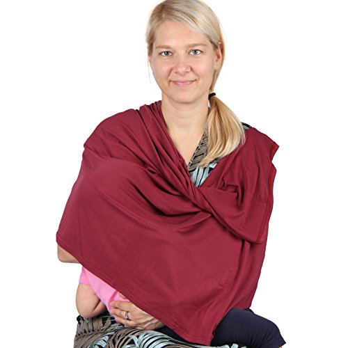 NeoTech Care Baby Nursing Cover Breastfeeding Scarf | Soft Fabric (Blue) - color: Blue