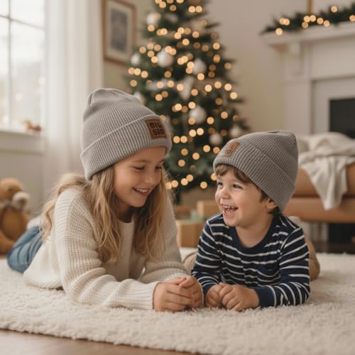 Cute Beanies Warm Soft Winter Hat Christmas Beanie Unisex - color: Sis Bro Sets