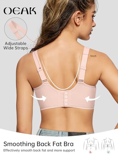 OEAK Women Jelly Bra Wireless Anti Sagging Full Coverage Bras - color: Nude, size: Large