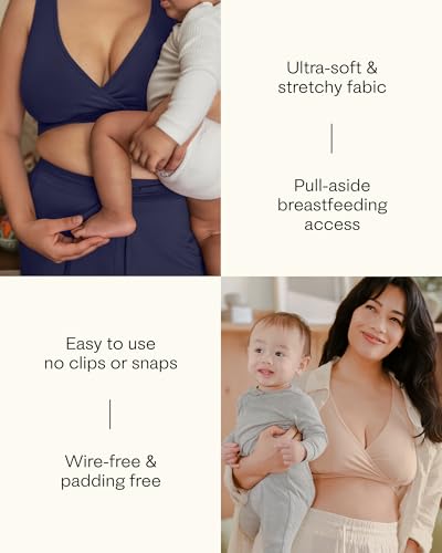 Kindred Bravely French Terry Racerback Nursing & Sleep Bra, Maternity Bra - color: Beige, size: Medium