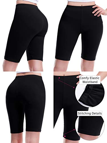 Design by Olivia Women's Soft Cotton Stretch High Waisted Biker Yoga Shorts - color: 3pack - Black/Black/Black, size: 2X