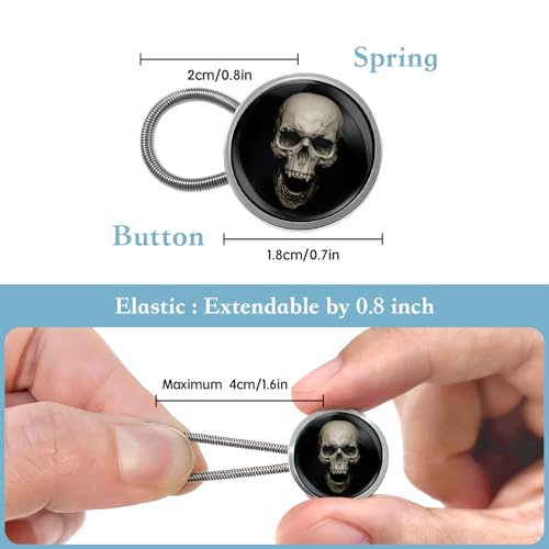Skull Button Extenders for Jeans Pack of 4