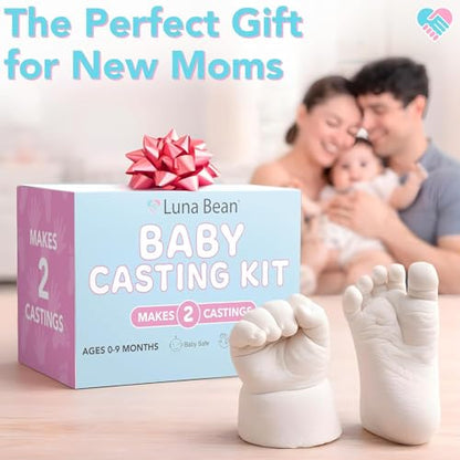 Luna Bean Baby Casting Kit - Hand & Foot Keepsake Mold, 2pc, New Mom Gift - style: 2 Castings Kit