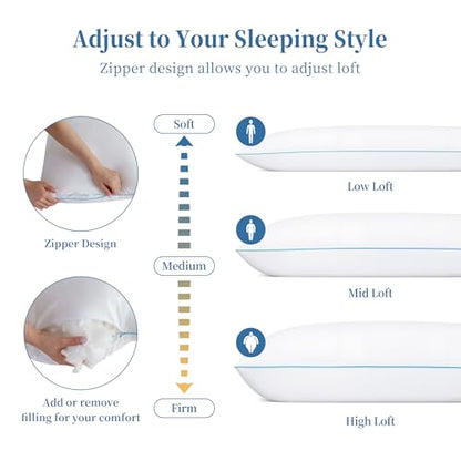YZ HOME Full Body Pillow Insert -Large Long Bed Pillow for Side Sleeper - color: White New