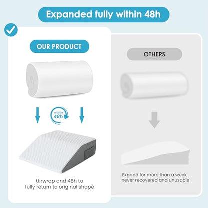 Cozymaker 6-inch Adjustable Leg Elevation Pillows for Swelling Pain Relief - size: Flat Top 6 inch Height