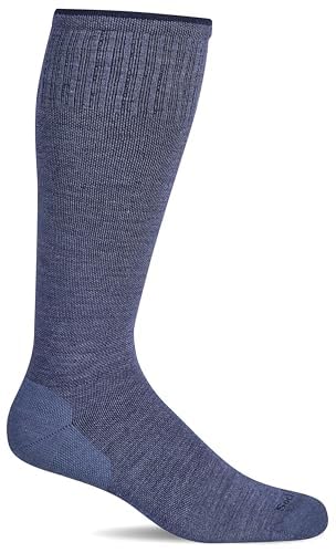 Sockwell Women's Circulator Moderate Graduated Compression Sock - color: Denim - Solid, size: Small-Medium