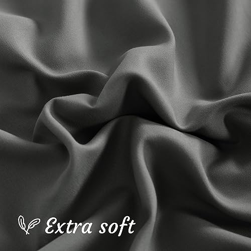NTBAY Standard Microfiber Pillowcases, Set of 2, Dark Grey - color: Dark Grey, size: Standard (20"x26")