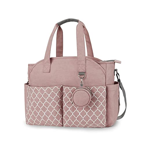 Diaper Bag Tote Large Baby Changing Bag with Changing Station - color: Pink