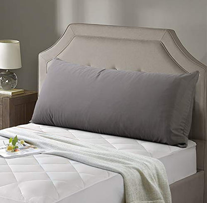 EVOLIVE Body Pillow Cover 21"x54", Microfiber Hidden Zipper (Charcoal Grey) - color: Charcoal Grey