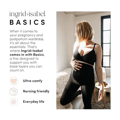 Ingrid & Isabel Basics Postpartum Compression Leggings - color: Black, size: X-Large