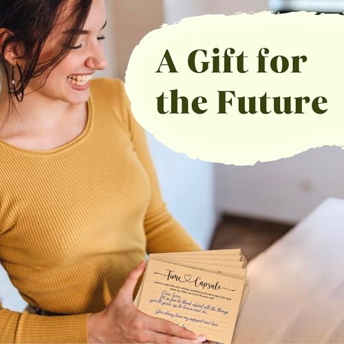 Woodamore Time Capsule Cards 1st Birthday, Keepsake Notes with Table Sign - color: Time Capsule Card