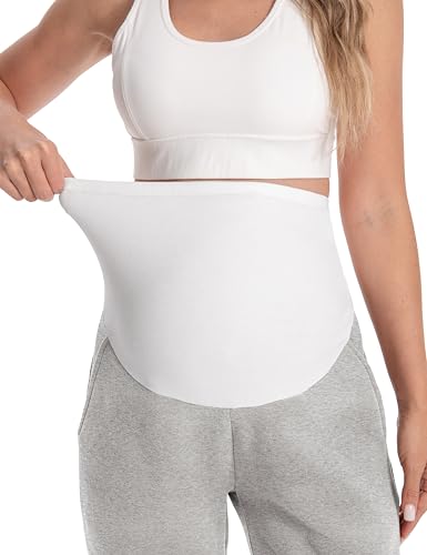 Maternity Joggers Stretchy Pregnancy Sweatpants - color: Heather Gray, size: X-Large