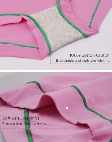 INNERSY Women's Cotton Boyshorts Underwear Soft Boxer Briefs 4-Pack - color: Candy, size: Small
