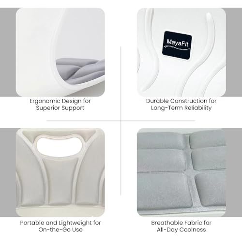 Lumbar Support Cushion – Silver, Large, Office, Chairs & Car Seats - color: Silver, size: Large
