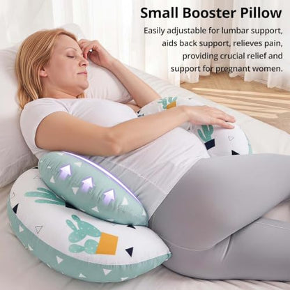 Adjustable Cotton Pregnancy Wedge Body Pillow, Maternity Pillow for Moms