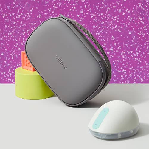 Willow Breast Pump Carrying Case, Grey, Use with Hands Free Wearable Breast Pumps, Ultra Durable Hard Shell Breast Pump Case with Removable Tray, Compact and Discreet - color: Grey, size: Carrying Case