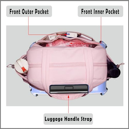 Medium Diaper Bag Tote, Shoulder & Crossbody Mom Bag - color: Pink
