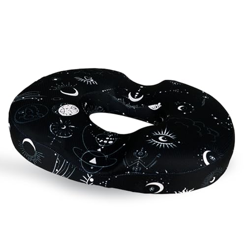 Donut Pillow for Hemorrhoids Seat Cushion for Tailbone Pain Relief - color: Gothic