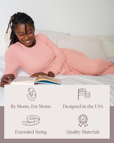 Kindred Bravely Zoe Nursing Pajama & Lounge Set, Postpartum Pajamas - size: Small