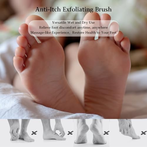 Toe Cleaning Brush with 15.7" Long Handle, Foot Scrubber in Shower - color: Pink