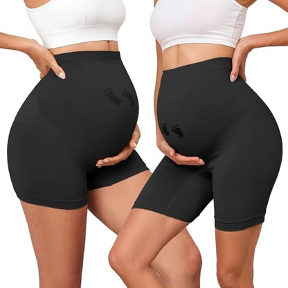 Pack of 2 Different Black Maternity Underwear Shorts M