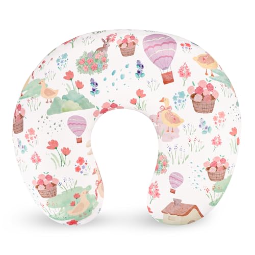 TANOFAR Nursing Pillow Cover, Stretchy Removable Breastfeeding Pillow Cover, Ultra Soft Snug Fits On Newborn Feeding Pillow Case for Baby Girls, Farm - color: Animal