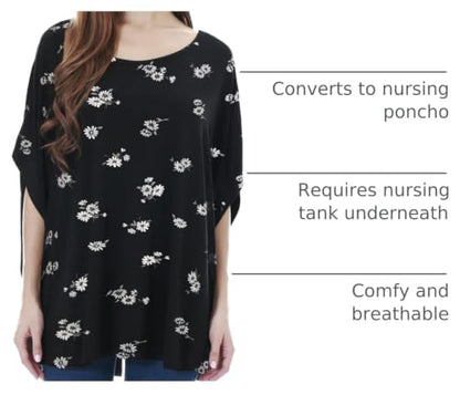 Smallshow Women's Nursing Top Maternity Poncho for Breastfeeding - color: Svp121