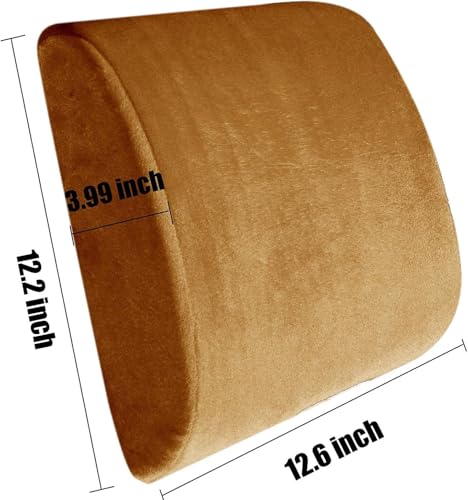 Bookishbunny High Resilience Premium Memory Foam Lumbar Support Cushion Pillow (Navy) - color: Navy
