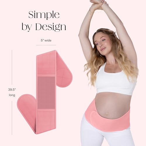 Bala Belly Bands for Pregnant Women, Breathable Mesh Maternity Belt - color: Blush