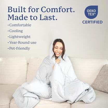 Plufl Breeze Blanket Cooling Comforter, King, 108" x 90", Cool Gray Bedding - size: King (108" x 90")