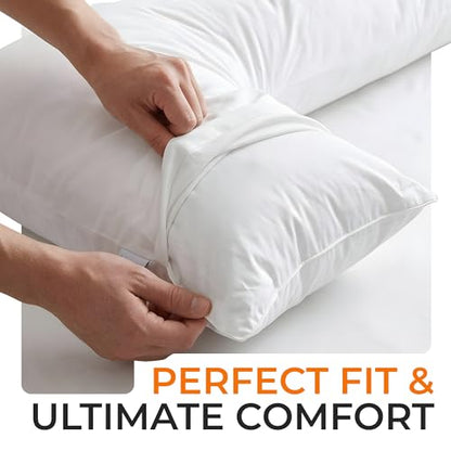 Cheer Collection White Pillowcase for L Shaped Pillow - size: L-Shaped Pillowcase