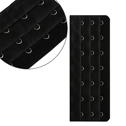 Corset Bra Extender Hook 3/4 Inch Spacing - color: 4pcs:7hook/White&black