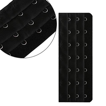 Corset Bra Extender Hook 3/4 Inch Spacing - color: 4pcs:7hook/White&black