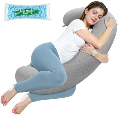 SweetSlubr Body Pillow, Memory Foam Pregnancy Pillow Leg Pillow 47.2x9.8in - size: 47.2’’ x 9.8’’
