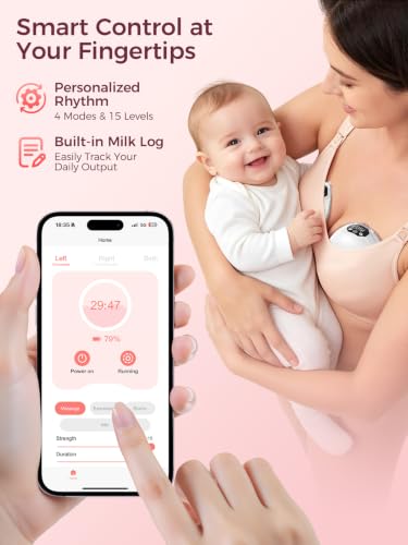 Wearable Breast Pump Hands Free Electric Pump,Strong Suction Hospital Grade