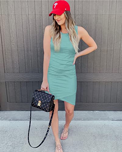 BTFBM Summer Dresses for Women Business Casual - color: Green, size: Medium