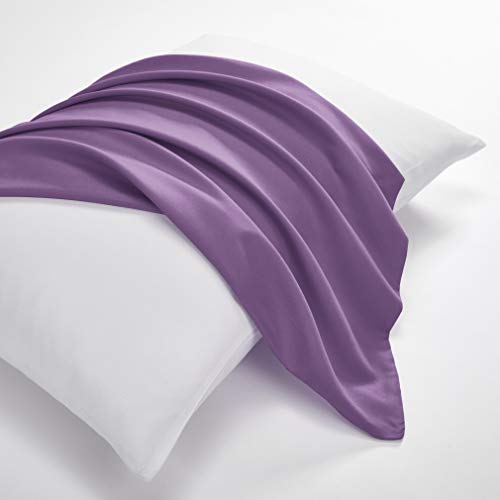 EVOLIVE Body Pillow Cover 21"x54", Microfiber, Hidden Zipper (Lavender) - color: Lavender